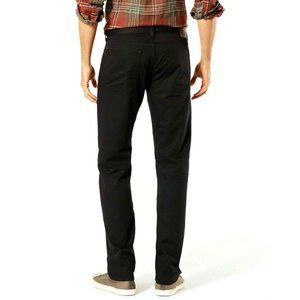NWT DOCKERS MENS JEAN CUT STRAIGHT FIT SOFT Black STRETCH PANTS Size 36 X 30